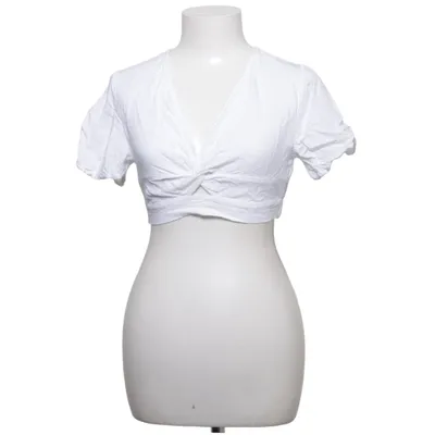 Crop top (Wit) van Pull & Bear Linnen, Viscose