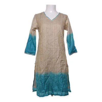 Klänning (Beige, Blå, Flerfärgad) från Fabindia Silke