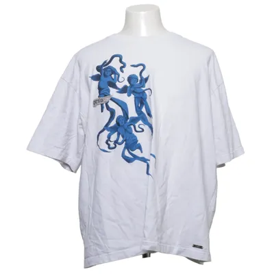 T-shirt (Blanc, Bleu) de Peso Coton