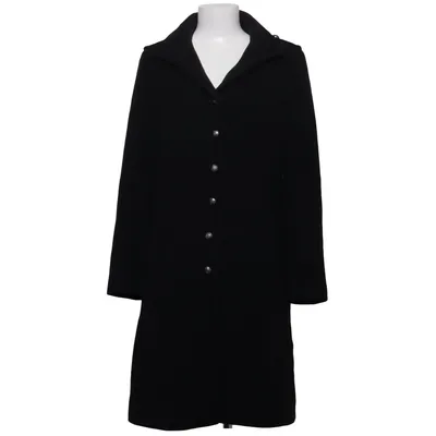 Coat (Black) from Junge Cashmere, Polyamide, Polyester, Wool