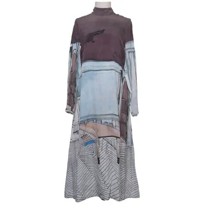 Maxikjole (Hvid, Blå, Flerfarvet) fra Stine Goya Tencel, Viscose
