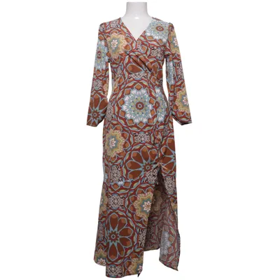 Maxi jurk (Bruin, Blauw, Meerkleurig)