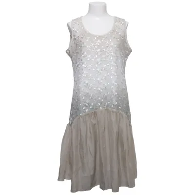 Klänning (Beige, Vit) från Linea Tesini Elastan, Polyester, Viskos