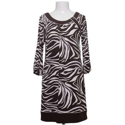 Jurk (Bruin, Wit) van Enfocus Studio Elastaan, Polyester