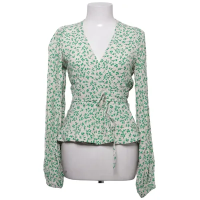 Wrap blouse (Green, White) from Ganni Viscose