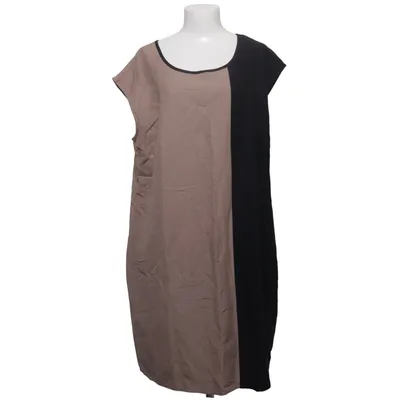 Jurk (Zwart, Beige) van Sheego Katoen, Linnen, Viscose