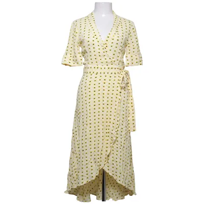Robe portefeuille (Jaune, Blanc, Noir) de Ganni Viscose