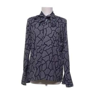 Pussy bow blouse (Blue, Multicolored) from Dry Lake Polyester