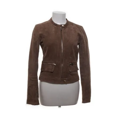 Läderjacka (Brun) från Mango Skinn, Polyester