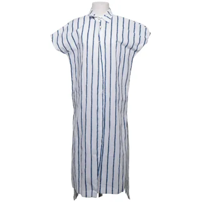 Skjortekjole (Hvid, Blå) fra Antigua Elastan, Polyester