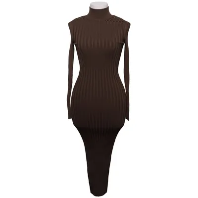 Robe à col roulé (Marron) de Mango Premium Polyamide, Viscose