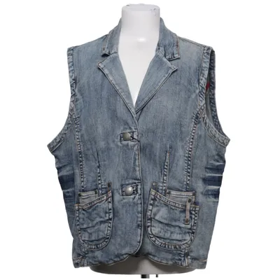 Denim vest (Blue) from Zizzi Jeans Cotton, Elastane, Polyester