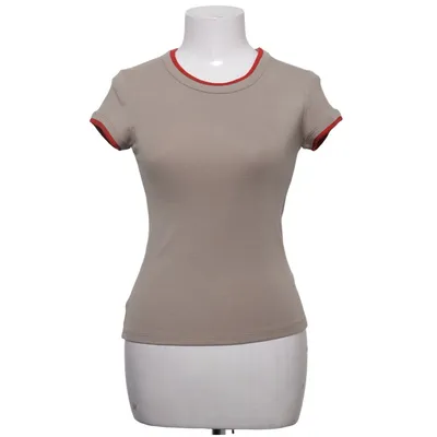 T-shirt (Beige, Rouge) de Zara Élasthane, Modal, Polyester