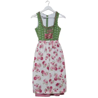 Dirndl (Vit, Röd, Grön) från Alpin de Luxe Bomull, Polyester
