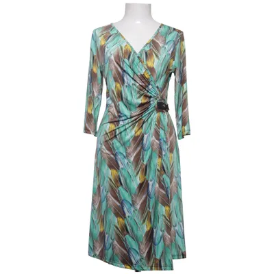 Jurk (Groen, Blauw, Bruin) van Lady Lol Paris Elastaan, Polyester