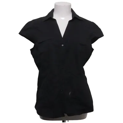 Short sleeve shirt (Black) from New York & Company Cotton, Elastane, Polyester