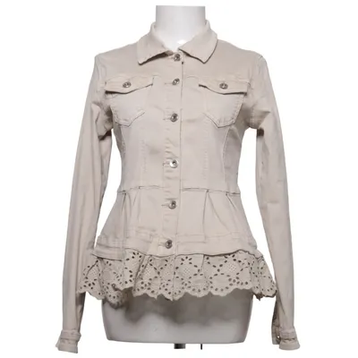 Denimjakke (Beige) fra Zac & Zoe Bomuld, Elastan