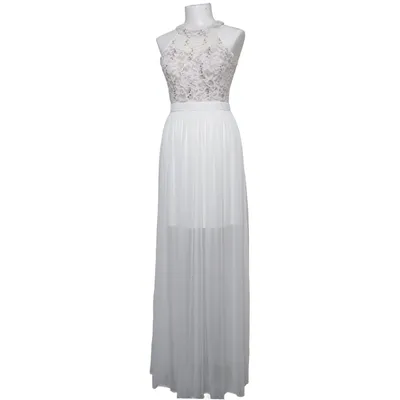 Robe de soirée (Blanc) de Morgan & Co Élasthane, Polyamide, Polyester