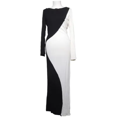 Långklänning (Svart, Vit) från NA-KD Polyester, Viskos