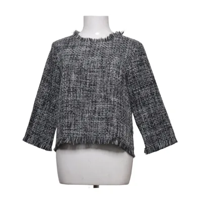 Sweater (Black, White) from Zara Basic Collection Acrylic, Polyester, Viscose