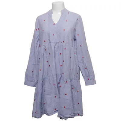 Jurk (Blauw, Wit, Rood) van Zwillingsherz Katoen