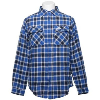 Flanellskjorta (Blå, Svart, Vit, Flerfärgad) från Biltema Bomull