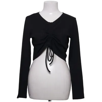 Crop top (Zwart) van Romwe Katoen, Polyester