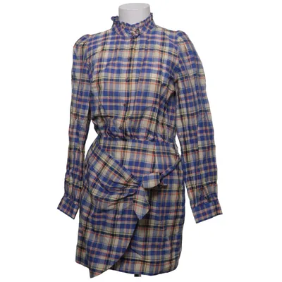 Wikkeljurk (Blauw, Beige, Meerkleurig) van Sézane Katoen, Linnen, Viscose