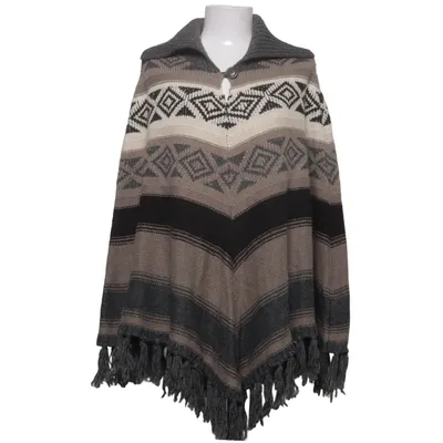Poncho (Grijs, Beige, Zwart) van Qiero Acryl, Polyamide, Wol