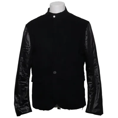Jacke (Schwarz) von Costume National Baumwolle, Nylon, Polyester, Wolle
