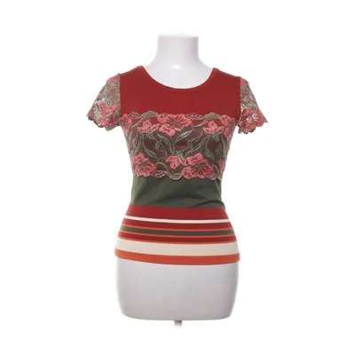 Top (Red, Multicolored) from Save the Queen Elastane, Nylon