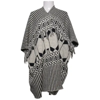 Poncho (Noir, Beige) de Miss Charm Acrylique, Coton, Élasthane, Laine