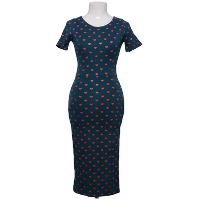 Klänning (Blå, Röd) från Unique Vintage Bomull, Elastan, Polyester