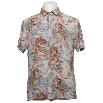 Kortärmad skjorta (Beige, Flerfärgad) från Topman Viskos