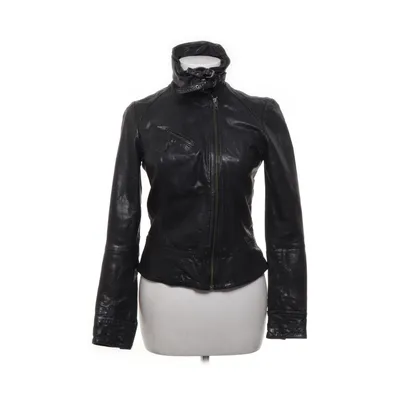 Leather jacket (Black) from Allsaints Acetate, Cotton, Leather