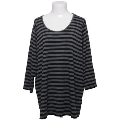 Långärmad t-shirt (Grå, Svart) från Ms Mode Elastan, Polyester, Viskos