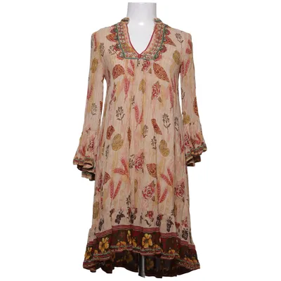 Dress (Beige, Multicolored) from Zara Woman Polyester, Viscose