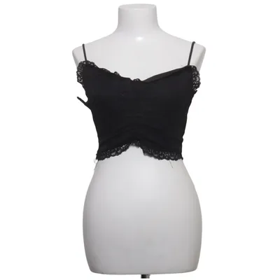 Crop top (Zwart) van Bershka Night Out Polyester