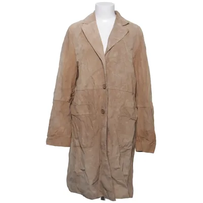 Läderkappa (Beige) från H&M Acetat, Mocka