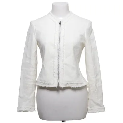 Jacket (White) from Theory Cotton, Elastane, Linen, Polyamide, Polyester