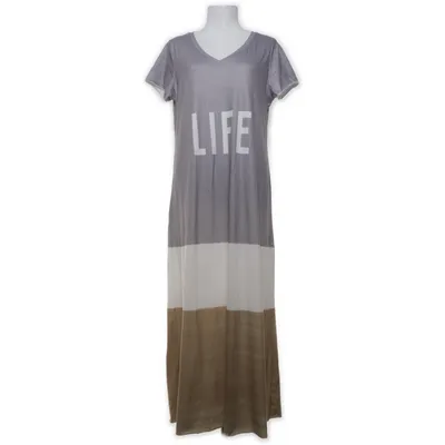 Maxi dress (Gray, White, Brown) from Sheilay