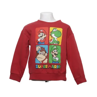 Collegetröja (Röd, Flerfärgad) från Super Mario Bomull