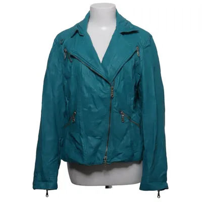 Bikerjack (Blauw) van G.W. Polyester, Polyurethaan, Viscose