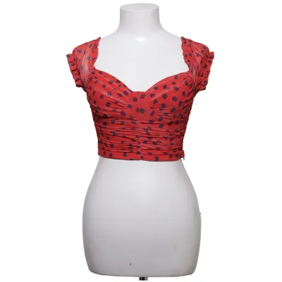 Crop top (Rood, Zwart) van Kiss the Sky Elastaan, Polyester