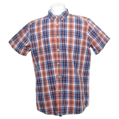 Korte mouwen shirt (Blauw, Oranje, Wit) van Across the World Katoen