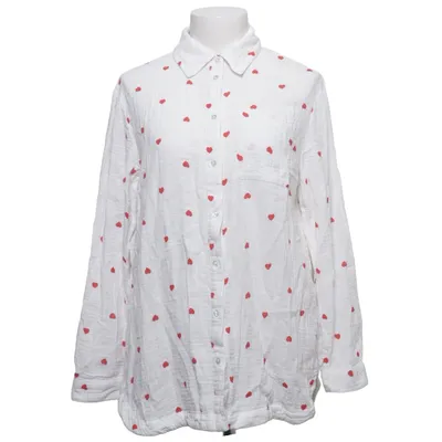 Shirt (White, Red) from Gina Cotton