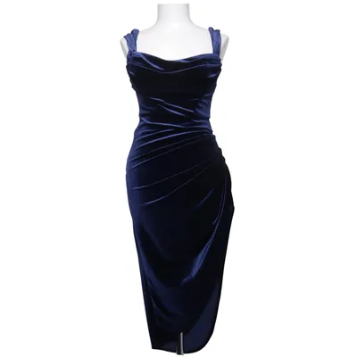 Abendkleid (Blau) von ASOS Design Elasthan, Polyester