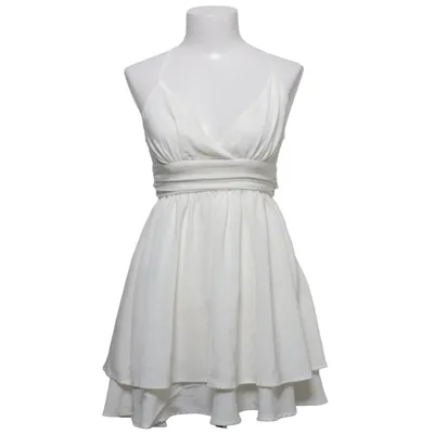 Halternek jurk (Wit) van Anika Teller x NA-KD Elastaan, Polyester