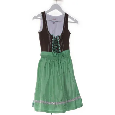 Dirndl (Brown, Green, White) from Busserl Trachten Cotton