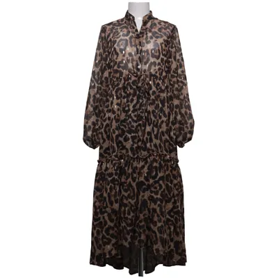 Långklänning (Brun, Svart, Guldfärgad) från Kilibbi Bomull, Polyester
